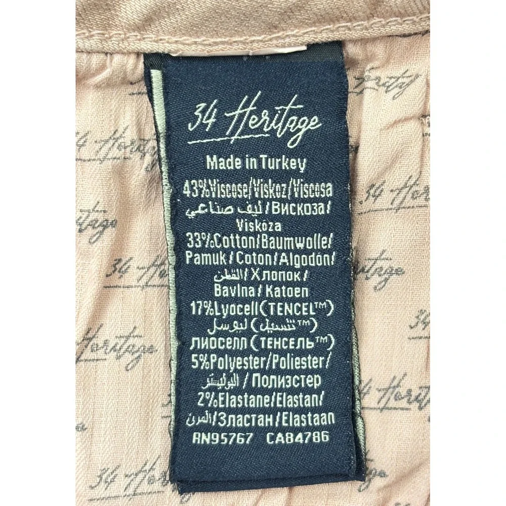 34 Heritage Courage‎ Mens 38x30 Tan Straight Leg Mid Rise Pants Rose Pink Khaki